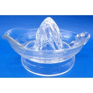 Reamer- Clear Pressed Glass- Rings & Cross Bars Pattern